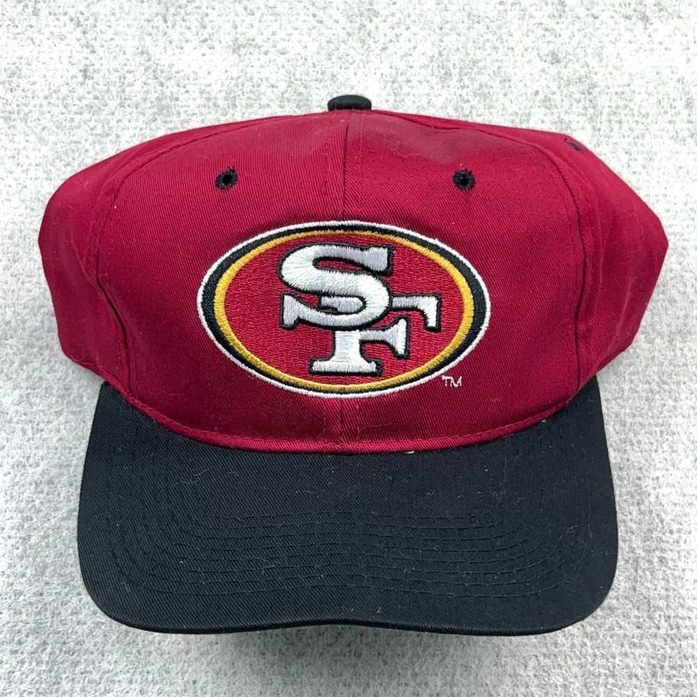 Vintage San Francisco 49ers Hat Cap Snapback Red Black 90s Green Bill 90s ANI